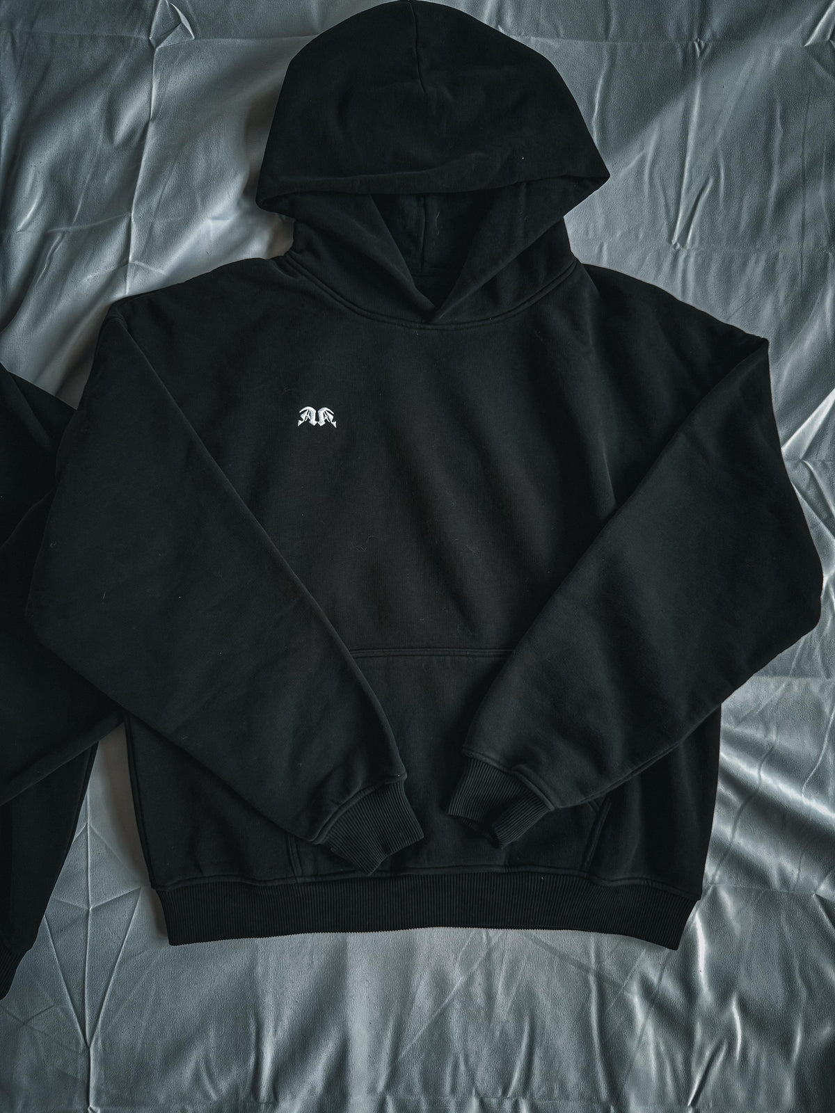 Ascent Angel Stick Logo Oversized Hoodie Schwarz