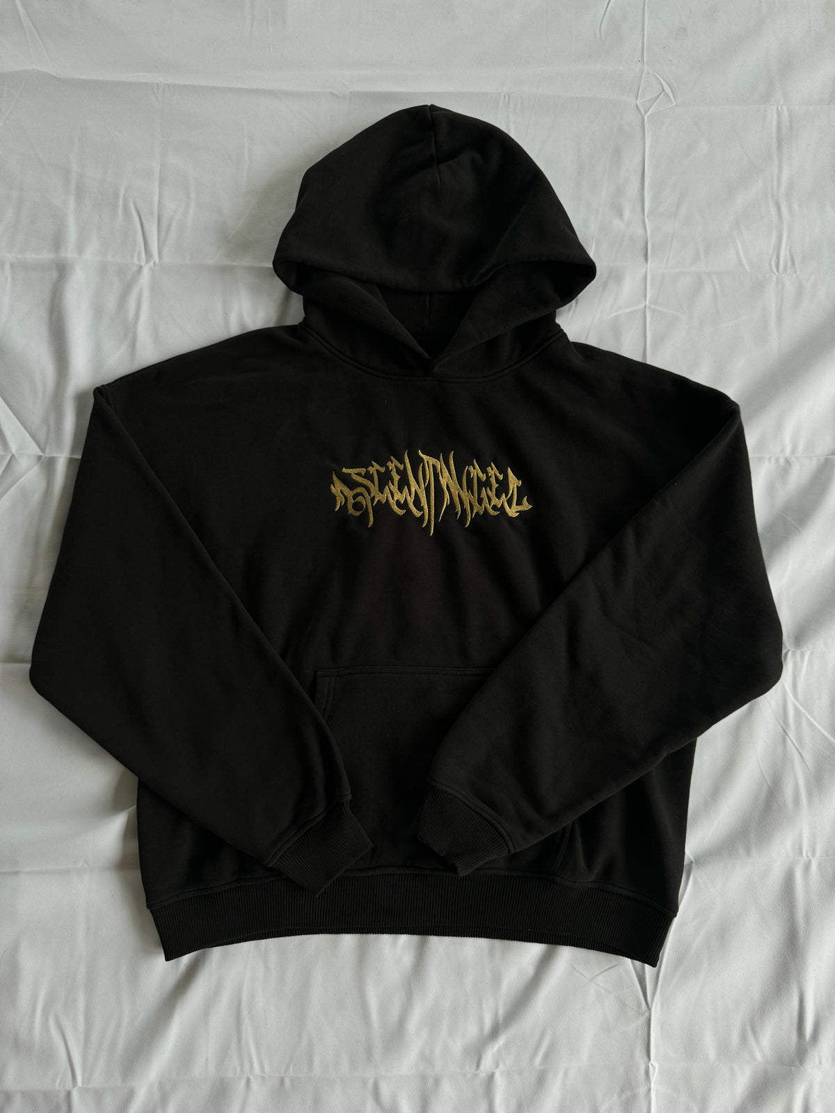 Golden Tag Oversized Hoodie Schwarz