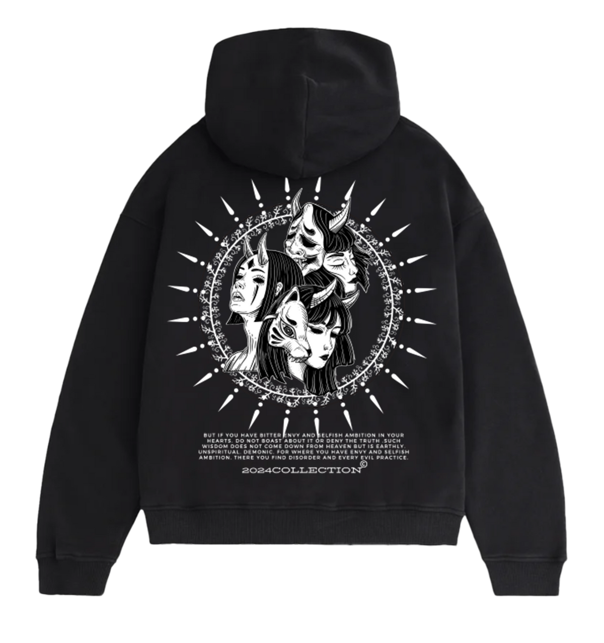 Demon Oversized Hoodie Black
