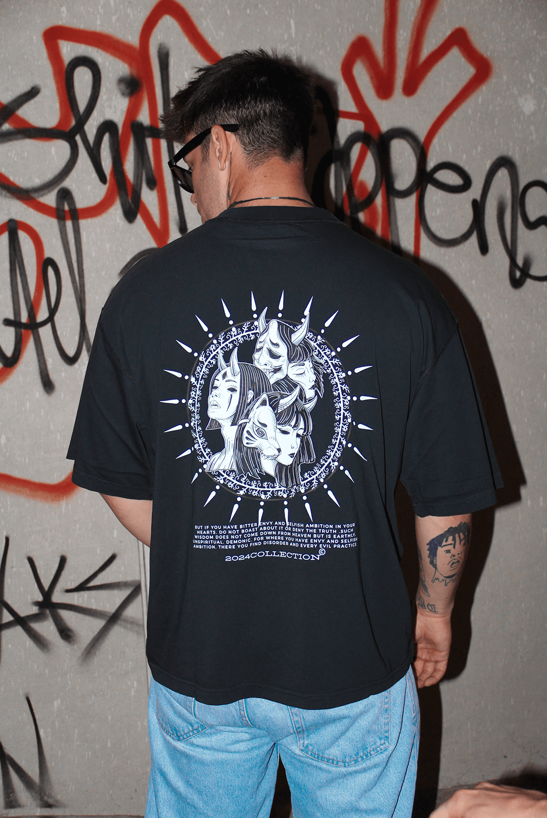 Demon Oversized Tee Black