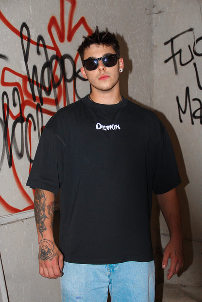 Demon Oversized Tee Black