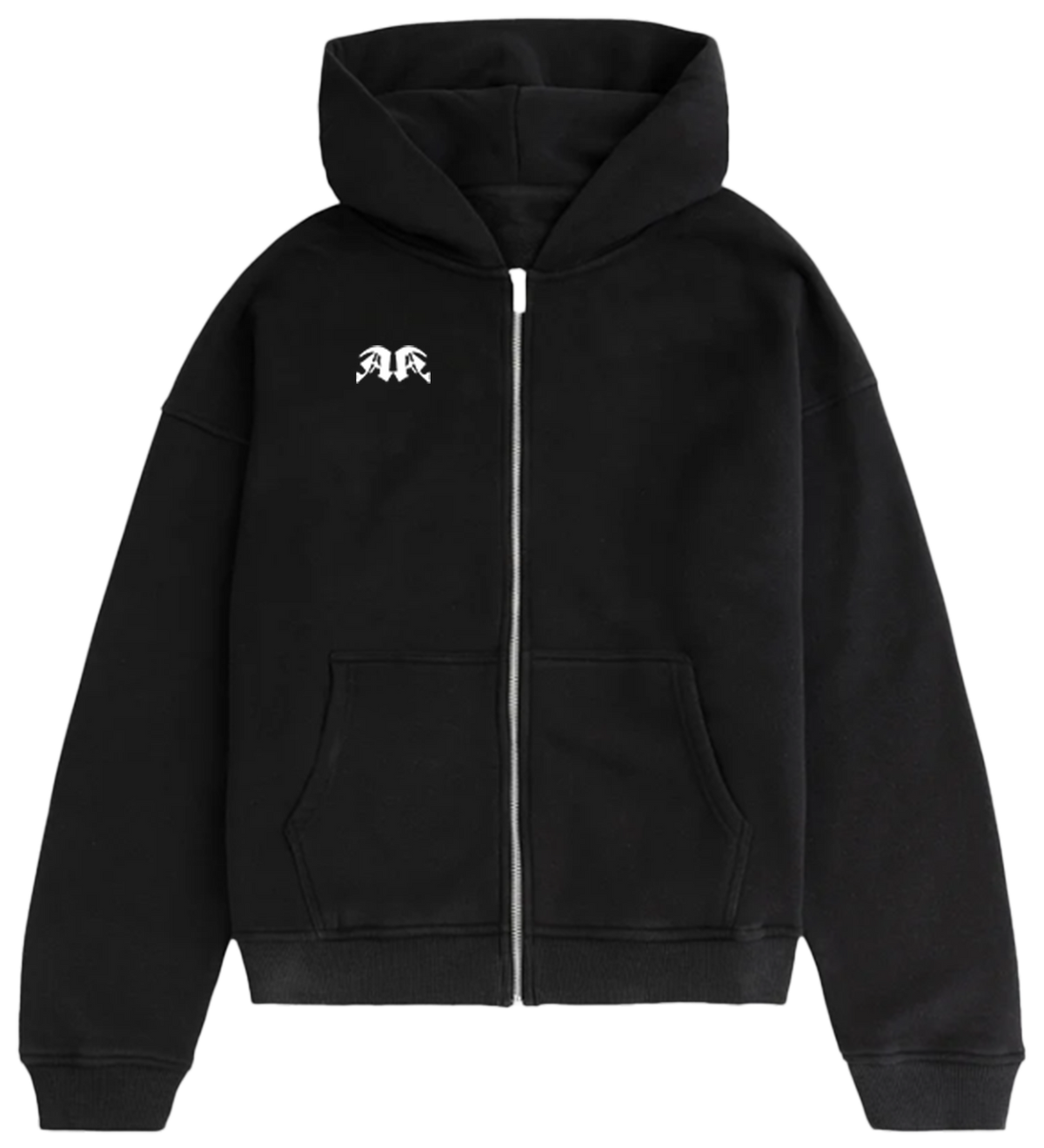 Angel Oversized Zipper Black
