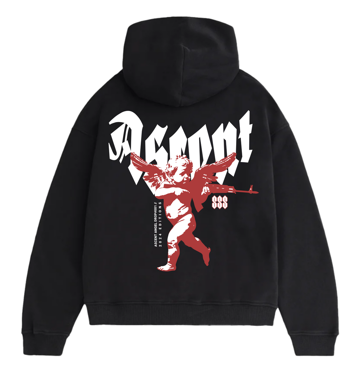 Angel Oversized Hoodie Black