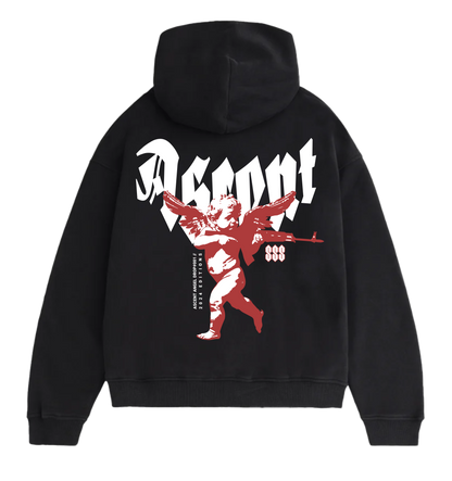 Angel Oversized Hoodie Black