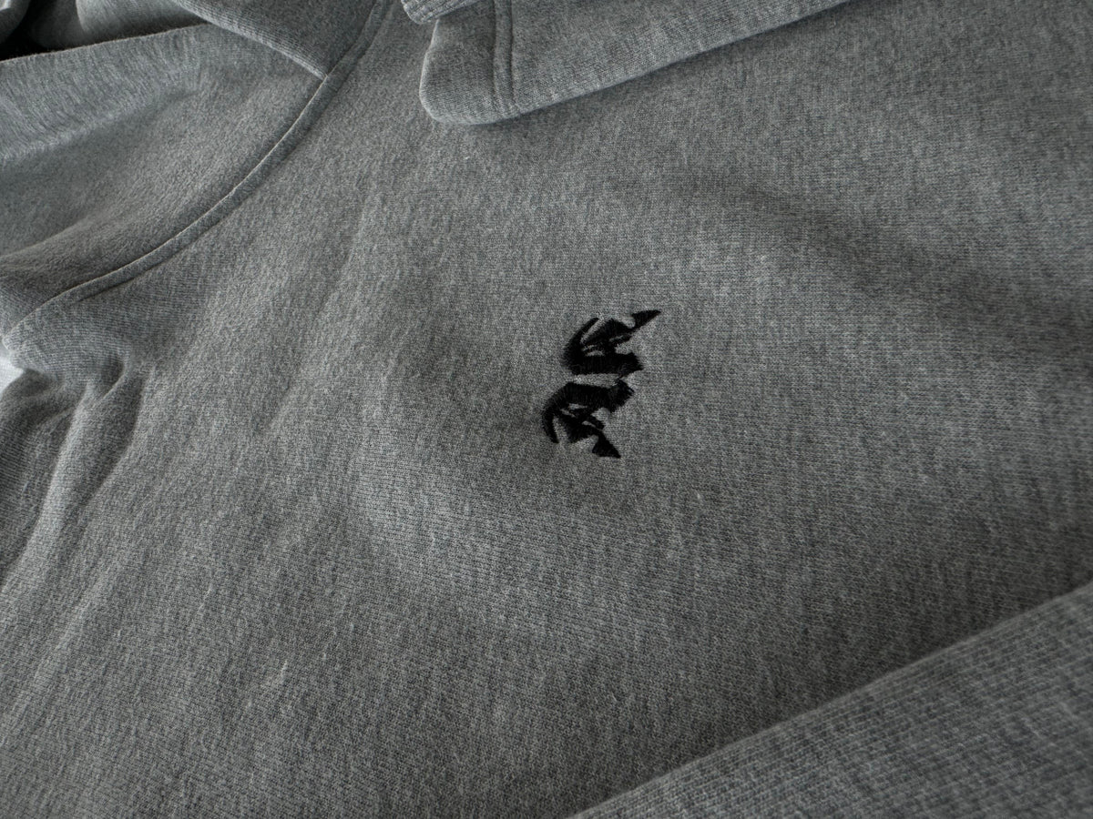 Ascent Angel Logo Stick Oversized Hoodie Grau