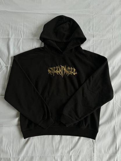 Golden Tag Oversized Hoodie Schwarz