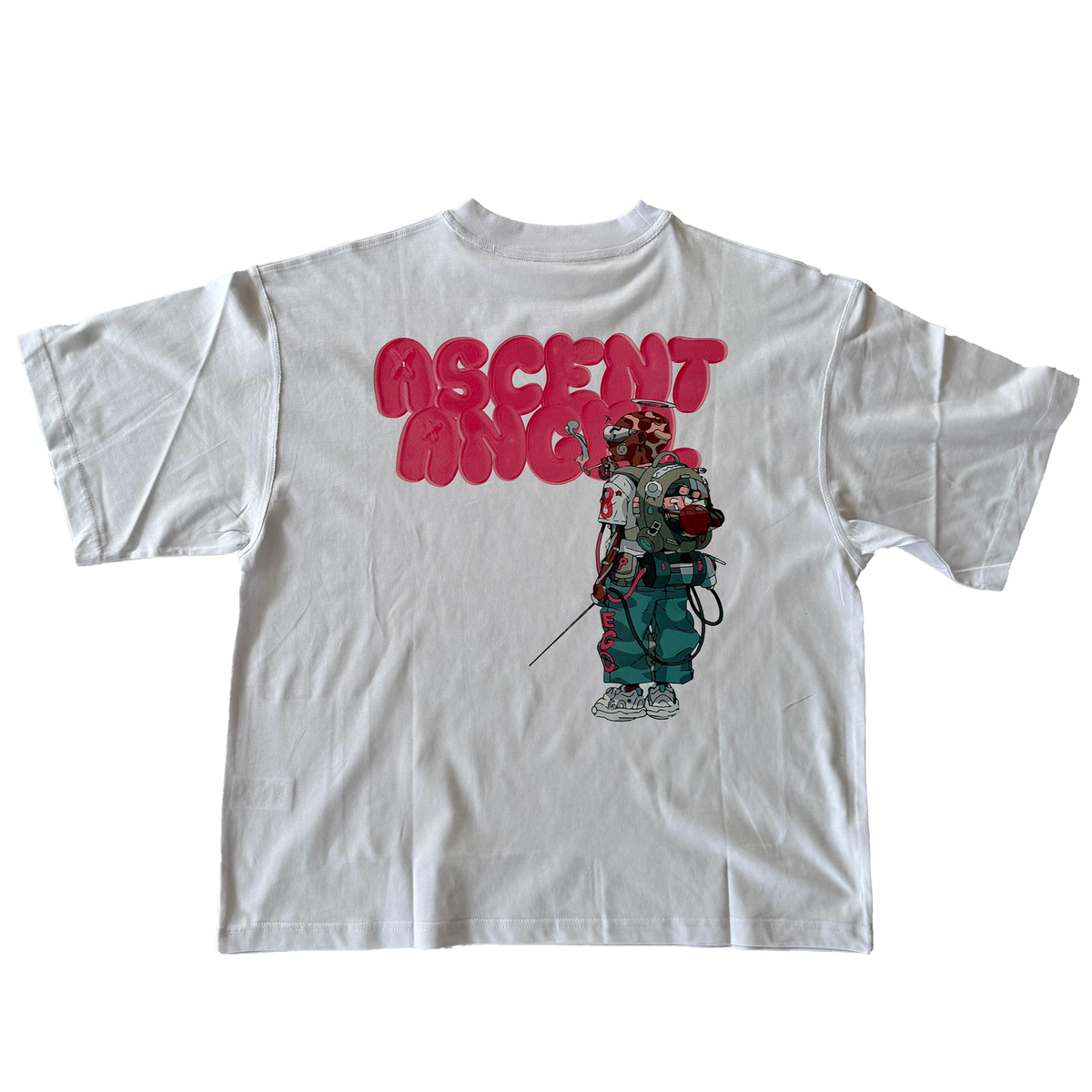 Bubblegum Oversized Tee Weiß