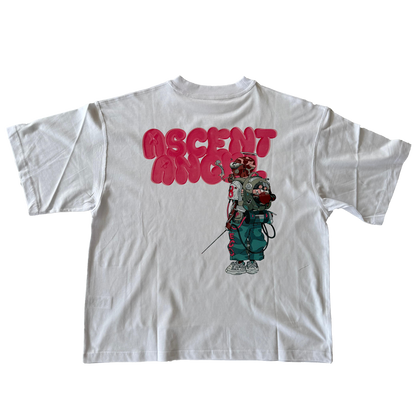Bubblegum Oversized Tee Weiß