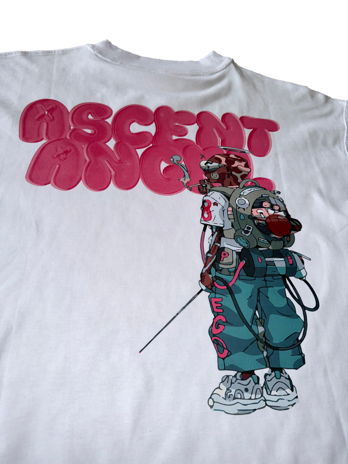 Bubblegum Oversized Tee Weiß
