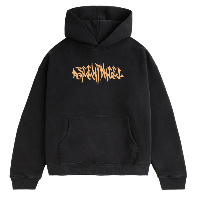 Golden Tag Oversized Hoodie Schwarz