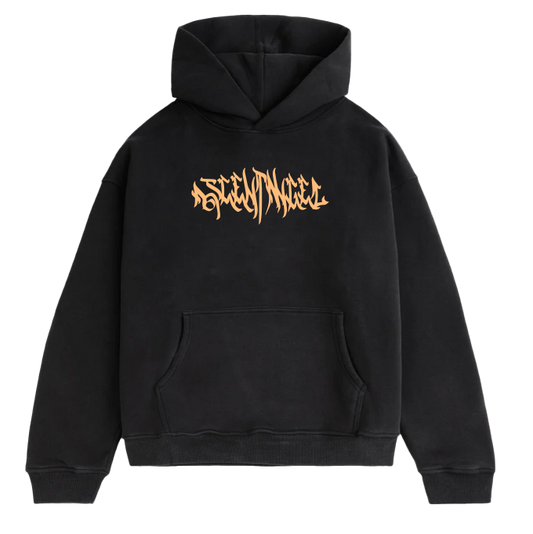 Golden Tag Oversized Hoodie Schwarz